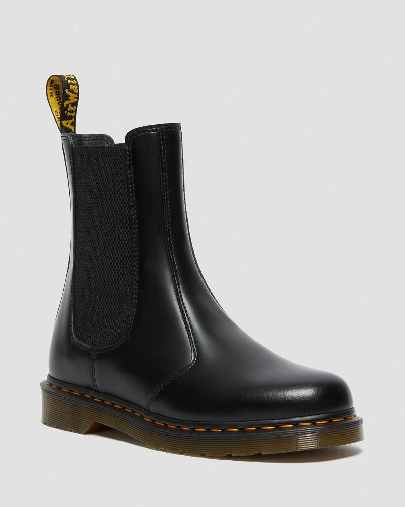 Men\'s Dr Martens 2976 Hi Smooth Leather Chelsea Boots Black | AU 483BEX